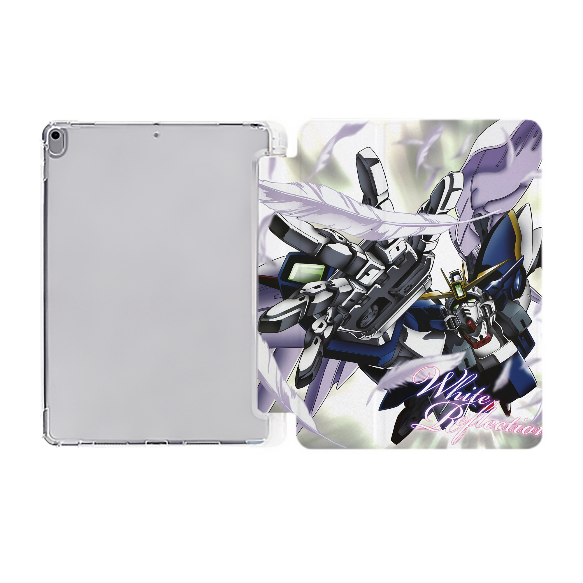 （画像用） 機動戦士ガンダム Mobile Suit Gundam IPad ケース ペン収納付き 三つ折りスタンド PUレザー×シリコン 対応機種9.5/10.5/10.9インチ